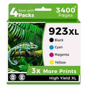 lot 14334 image: Skyink 923XL Ink Cartridges Combo Pack Replacement for HP 923e 923 XL Printers 8130e 8135e 8139e 8125e Compatibe for HP923XL HP923 OfficeJet Pro 8122e 8138e 8132e 8124e Black Cyan Magenta Yellow