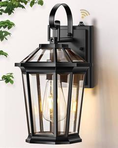 lot 15502 image: VIANIS Dusk to Dawn Exterior Light Fixture, Waterproof Outdoor Wall Sconce Porch Light for House, 100% Anti-Rust Aluminum Outside House Lights, Farmhouse Coach Lantern for Porch, Garage, Front Door