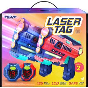 lot 16350 image: Halo Sport Laser Tag Set of 2 - Gifts for 8 9 10 11 12 13 Year Old Boy Gifts Birthday - Toys for Boys Ages 8-12 Years - Teens Boys Toys Age 8-10 Years Gift - Lazer Tag Guns & Vests