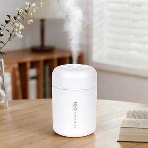 lot 16352 image: Portable Mini Humidifier, 300ml USB Cool Mist Small Humidifier with Colorful Lights. Perfect for Bedroom, Office, Plants, travel & Car (White)