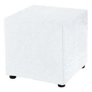 lot 17663 image: uxcell Square Ottoman Cover 18x18x18inch Stretch Polyester Washable Ottoman Slipcovers Elastic Foot Stool Foot Rest Protector for Living Room Bedroom, Cream
