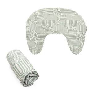 lot 18031 image: Boppy Nursing Pillow Cover, Sage Green Retro Arches, Single Cover, Easy-On Slipcover with Extra Soft 100% Polyester Microfiber Fabric for The Redesigned Boppy Nursing Pillow