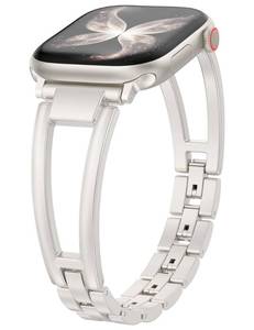 lot 18041 image: Wearlizer Compatible with Apple Watch Band 4246384041444549mm Women, Dressy Fancy Stainless Steel Metal Strap Pretty Slim Designer Bracelet for iWatch Series 11 10 9 8 7 6 5 4 SEUltra 3 2 1