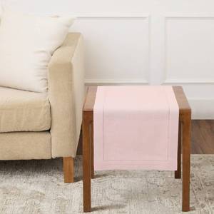 lot 18082 image: Solino Home Linen Pink Table Runner 36 Inches - Classic Hemstitch, 100% Pure Linen Coffee Table Runner 14 x 36 Inch Ideal for Dresser Tables - Spring, Summer