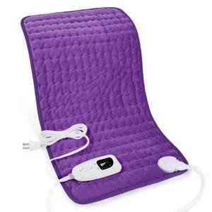 lot 19422 image: Deepsoon Heating Pad,Electric Heating Pads for Back,Neck,Moist Heating Pad for Abdomen Shoulder Knee Legs,DryMoist Heat&Auto Shut Off,Mothers Day Birthday for Men and Women,Dark Purple,24x12 Inch