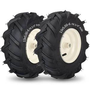 lot 19448 image: GICOOL 13x5.00-6 Tiller Tire and Wheel, ��34 Axle Size��, 3-18 Centered Hub, Compatible with Craftsman & Troy-Bilt Tiller Replacement