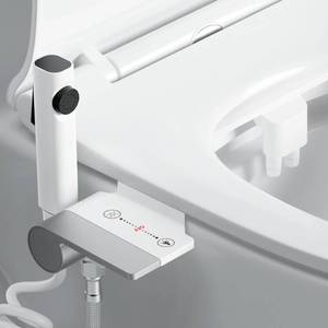 lot 19458 image: 3-in-1 Bidet Attachment with Handheld Sprayer for Toilet, Ultra-Slim Non-Electric Cold Water Bidet, Dual Nozzle (FeminineRear Wash) with Adjustable Water Pressure Control, White