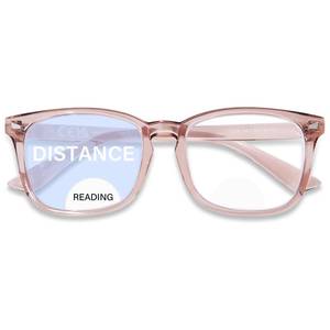 lot 20246 image: OPTOFENDY Bifocal Reading Glasses for Women Men, Square Clear Top Blue Light Blocking Computer Readers