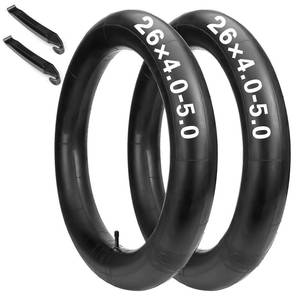lot 20283 image: 2-Pack 26�4.05.0 Fat Tire Bike Tubes Heavy Duty Bike Tube with AV 32mm Schrader Valve, Compatible with 26x4.0 26x4 14 26x4.3 26x4.4 26x4.5 26x4.80 26x4.90 26x5.0 E-BikeRoad BikeMountain Bike