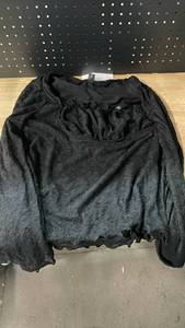 lot 20308 image: Floerns Black Lace Long Sleeve Shirt 3XL