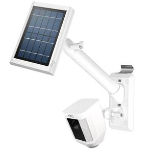 lot 20317 image: HOLACA 2-in-1 Vinyl Siding Clips for Ring Solar Panel Spotlight Cam Battery and Stick Up Cam BatteryOutdoor Cam Plus, Hanger Hooks Siding Mount for Ring Solar Panel (White)