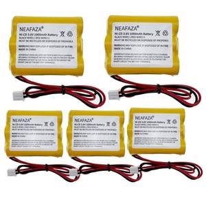 lot 20332 image: NEAFAZA 3.6v 1000mAh Ni-CD Exit Sign Emergency Light Battery Pack Compatible with OSA107 PowerSonic A5289-1 DISON KRH-1551 KRH1551 JLEU9 (5 Pack)
