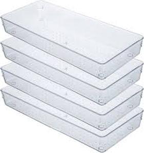 lot 5124 image: Clear Acrylic Tool Organizer Tray Set Of 4