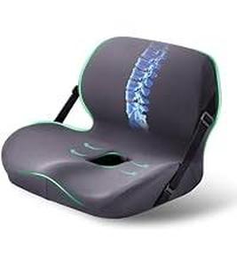 lot 5206 image: Futuraloom Charcoal Memory Foam Integrated Seat Cushion