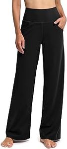 lot 6072 image: Wide Leg Pants with Pockets Size M black