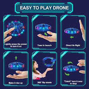 lot 6185 image: TESIMAI LED Light Hand Controlled Flying Drone