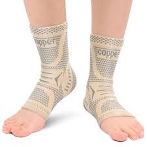 lot 12338 image: Compression Nylon Ankle Support  with Gel Support One Pair