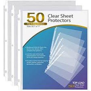 lot 12359 image: Clear Sheet Protectors for 3 Ring Binders