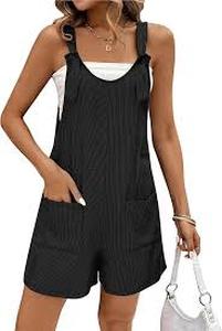 lot 12364 image: EKOUER Womens Black Romper Size M