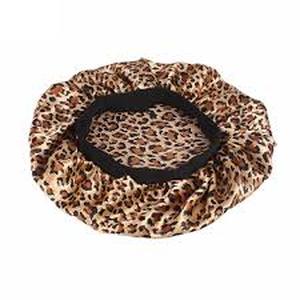 lot 12385 image: Satin Bonnet Brown Leopard Print