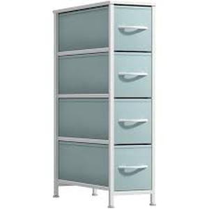 lot 13559 image: Sorbus 4-Drawer Fabric Storage Dresser with Steel Frame