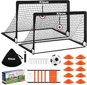 lot 13572 image: Kjsuo 4x3 Ft Portable Soccer Goal Kit with Net Ball and Accessories