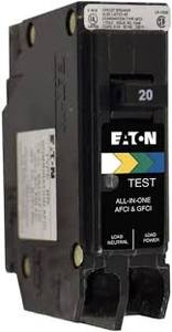 lot 18008 image: Cutler-Hammer Eaton All In One Breaker Plug On Neutral Arc FaultGround FaultOvercurrent Protection 20amp