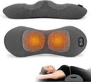 lot 18081 image: 3-in-1 Back Massager Pillow with Heat and Vibration