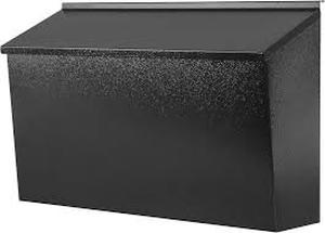 lot 19430 image: Black Metal Storage Box with Hinged Lid