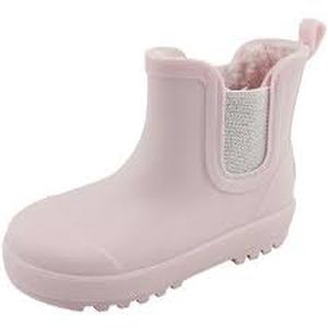 lot 20319 image: Pink Rain Boots with Fur Lining Size 4(Baby Size)(Used)