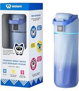 lot 20335 image: WaterH Smart Insulated Water Bottle with Hydration Tracker 16oz