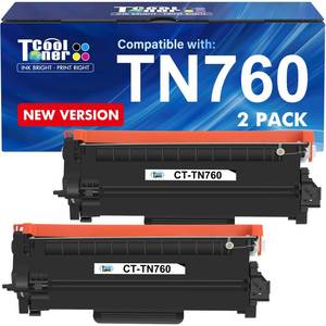 lot 1906 image: TN760 Toner for Brother Printer TN730 Compatible for Brother TN-730TN-760 TN 760 TN-760 730 MFC-L2710DW DCP-L2550DW HL-L2395DW MFC-L2750DW TN-730 HL-L2350DW HL-L2370DW HL-L2390DW Black Cartridge