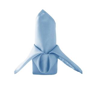 lot 1913 image: 50pcs Polyester Cloth Napkins - 20 x 20 inch Blue Mist Dinner Washable Napkins with Hemmed Edges for RestaurantWeddingHotel(50,Blue Mist)
