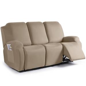 lot 1933 image: TAOCOCO Stretch Recliner Sofa Covers 3 Pieces Couch Covers for 3 Seat Reclining Sofa, Soft Polyester Fabric Washable Furniture Protector Sofa Slipcovers with Pockets (3 Seat, Taupe)