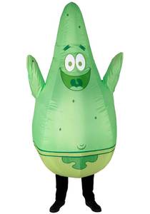 lot 1935 image: SpongeBob SquarePants Ghost Patrick Official Adult Inflatable Halloween Costume - Inflatable Jumpsuit with Built-In Fan and Battery Box