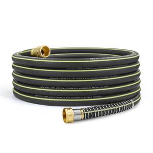 lot 1946 image: Wurzberge Lightweight Rubber Garden Hose 50 ft, 58 Hybrid Rubber Hose with Solid Brass Fitting, Water Hose Pipe for Outdoor, Cleaning & Washing