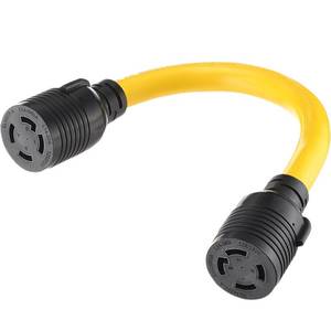 lot 2383 image: Kanayu 1.5 FT NEMA L14-30R to L14-30R 30 Amp Generator Female to Female Adapter Cord, 2X L14-30R Dual Socket Coupler, Heavy Duty 10AWG STW 4-Wire Power Cable for Industrial & Emergency Use, ETL Listed