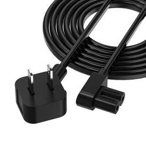 lot 2388 image: AGVEE 5ft TV Power Cord, 90 Degree Angled L-Shaped UL Listed 2-Prong AC Power Cable IEC C7 C8 Compatible with Samsung LG Sony Insignia Apple TV LCD LED, Vizio Roku JBL Partybox, Black