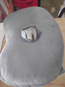 lot 2391 image: Chair cushion with a hole Grey