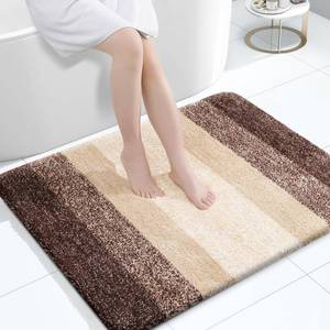 lot 2414 image: OLANLY Large Bathroom Rugs Mat 40x32, Extra Soft Absorbent Microfiber Bath Rugs, Rubber Backing, Quick Dry, Machine Washable Bath Mats for Bathroom Floor, Tub and Shower, Home Decor Accessories, Brown