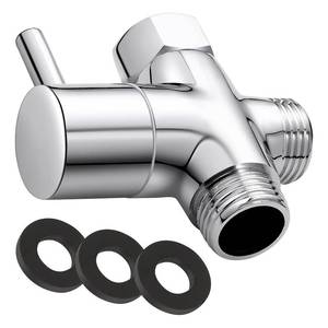 lot 2443 image: G12 Shower Head Diverter Valve, Solid Brass Shower Arm Diverter Valve for Hand Held Showerhead and Fixed Spray Head, 20mm Diameter 3-Way Universal Shower System Replacement Part (Chrome Finish)