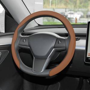 lot 3188 image: Frani Nappa Leather Steering Wheel Cover,Universal Fit 15 Inch-Premium Non-Slip Breathable Comfort Grip for Cars Trucks SUVs,Anti-Slip Durable Interior Upgrade Tan