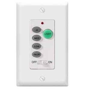 lot 4011 image: 53T Universal Ceiling Fan Wall Remote Control, 3 Speed, Light Dimmer, 4-DIP Switch Compatible with Hampton Bay, Harbor Breeze, Hunter (Wall Remote Only)