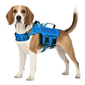 lot 4014 image: Tactical Dog Harness Medium Sized, Heavy Duty No Pull Dog Harness with Handle, Easy On and Off Service Dog Vest with Molle System, Reflective Pet Vest for Walking Hiking Training