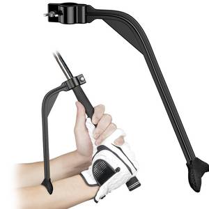 lot 4015 image: GreenHaven Golf Training Wrist Hinge Golf Swing Training Aid Swing Correcting Trainer Tool for Golfers Beginners Arm Elbow Posture Teaching Accessory for Golf Club Practice Black