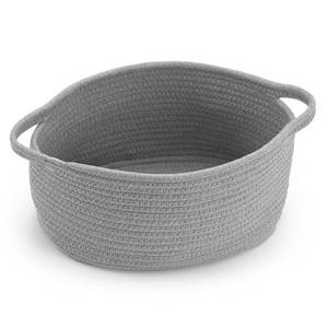 lot 4022 image: Happyiren Cute Woven Storage Basket with Handle, Baskets for Gifts Empty, Gift Baskets for Valentines Day Birthday Baby Shower Raffle Burr Fundraiser, Decorative Organizer Box for Baby Toy Pet
