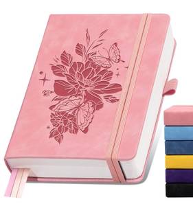 lot 4024 image: Lined Journal Notebook 365 Pages, A5 Leather Journals for Writing Women & Men, Hardcover Notebook with 100GSM Thick Paper, Daily Journal Notebook for Travel, Work, School, Note Taking, College Ruled