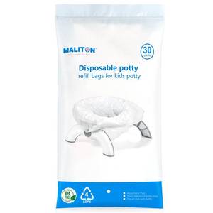 lot 4038 image: 30 Counts Disposable Potty Liners with Absorbent Pads, Portable Travel Toilet Bags Compatible with OXO Tot 2-in-1 Go Potty, Toilet Training Liners Fit Most Potty Chairs for Kids, Toddlers