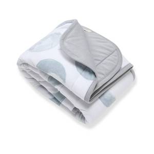 lot 4043 image: Burts Bees Baby Reversible Blanket, Nursery, Stroller & Tummy-Time Organic Jersey Cotton Quilted Infant & Toddler Bedding