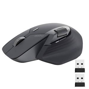 lot 4052 image: Rapoo MT760Mini Bluetooth Wireless Mouse - Bluetooth 5.0 and 2.4GHz Multi-Mode Connection, Support 4 Devices, M Cross Computer Technology, 11 Programmable Buttons, Matte Black